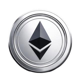 Svävande grafiskt element med Ethereum (ETH)-coinen